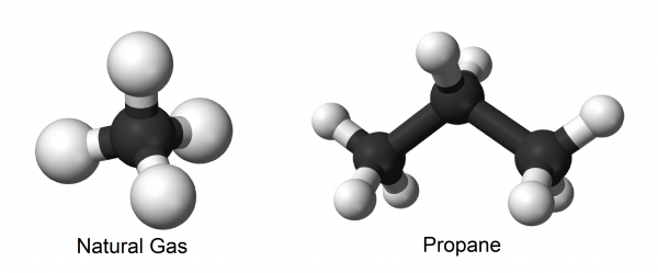 Why is propane stored in household tanks but natural gas is not